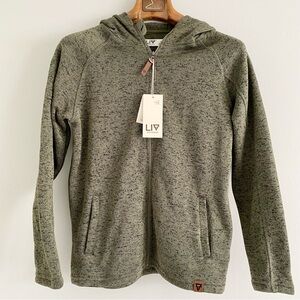 Boy’s Heathered Green Zip-Up Sweater Fleece Jacket